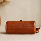 Seitenansicht Damen Tasche Braun Kunstleder